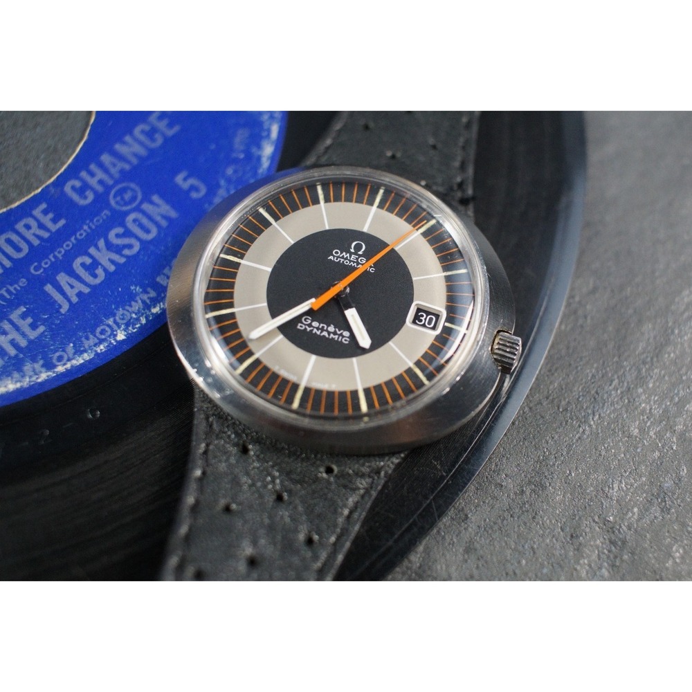 Vintage Omega Geneve Dynamic 166.039 Racing Dial Automatic 41mm Swiss Watch 1969